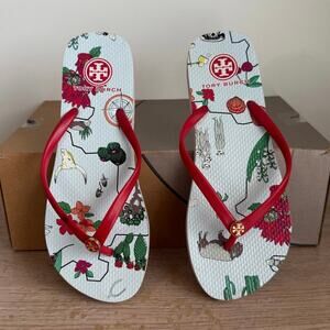 Tory Burch Multicolor Flip Flops Women Sandals - SZ 8